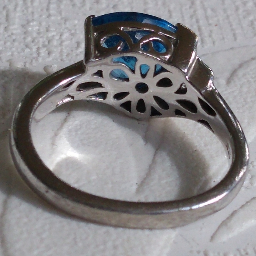 AV 925 + 14K Topaz Diamond Ring ALWAND VAHAN - Picture 6 of 16